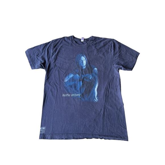 Keith Urban 2005 /‎ 2006 Be Here Concert Tour T-Shirt - Blue Short Sleeve - L - Picture 1 of 8